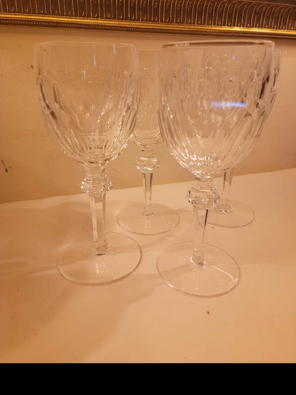 Waterford Curraghmore Crystal Wine Goblets - Set of 4